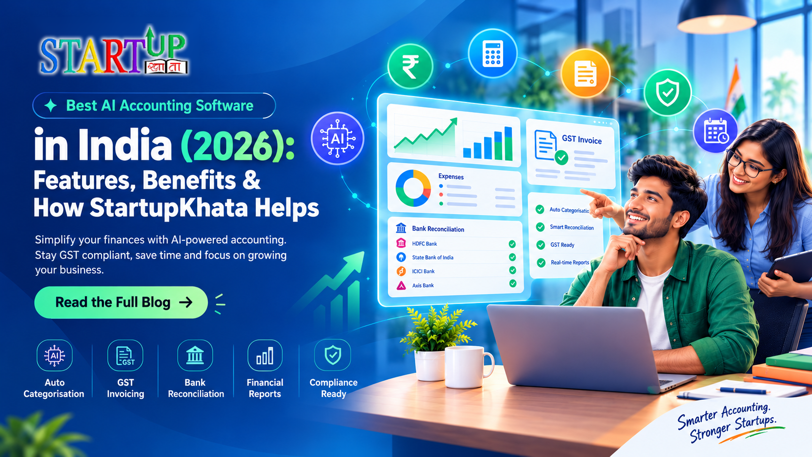 Best AI Accounting Software in India (2026): Features, Benefits & How StartupKhata Helps
